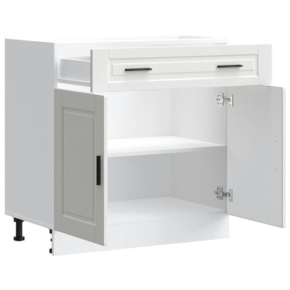 Keuken onderkast "Porto" bewerkt hout wit