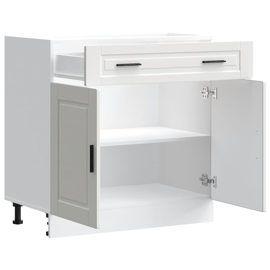 Keuken onderkast "Porto" bewerkt hout wit