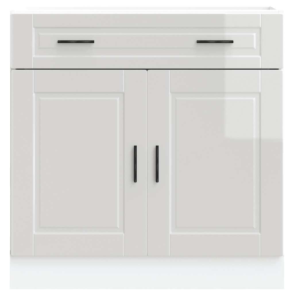 Keuken onderkast "Porto" bewerkt hout hoogglans wit