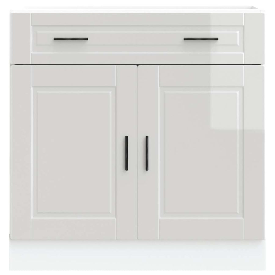Keuken onderkast "Porto" bewerkt hout hoogglans wit
