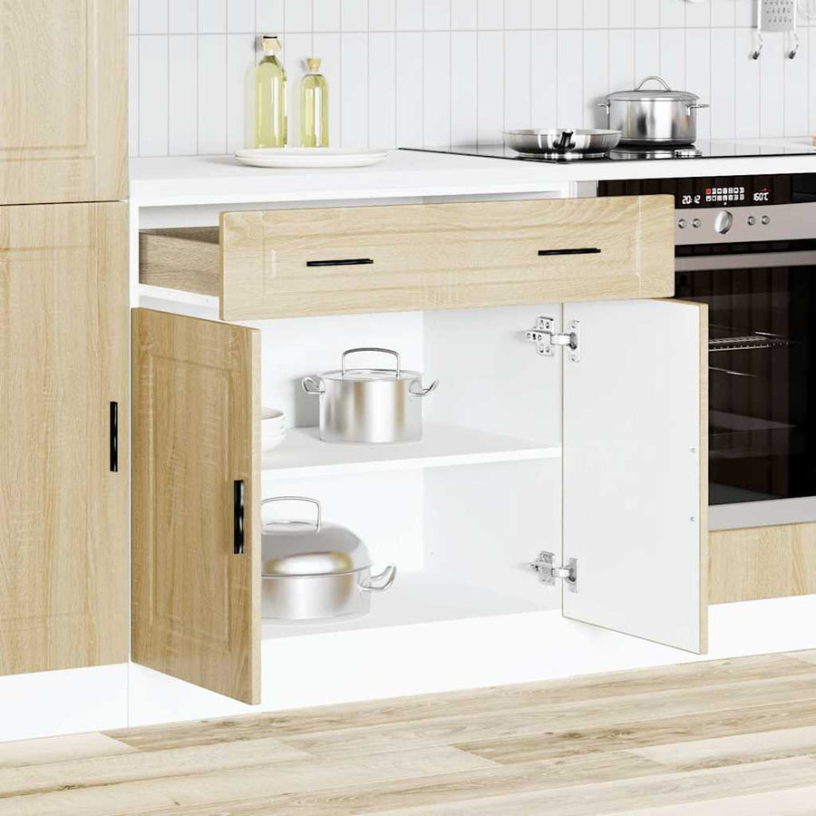 Keuken onderkast "Porto" bewerkt hout sonoma eikenkleurig