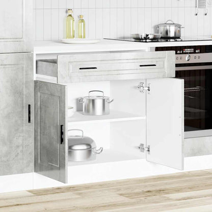Keuken onderkast "Porto" bewerkt hout betongrijs