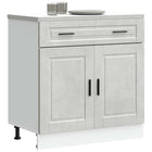 Keukenonderkast Porto 80x46x81.5 cm betongrijs bewerkt hout