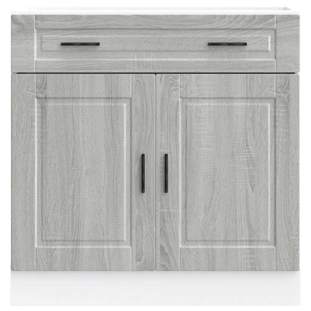 Keuken onderkast "Porto" bewerkt hout grijs sonoma eiken