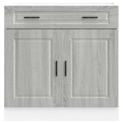 Keuken onderkast "Porto" bewerkt hout grijs sonoma eiken