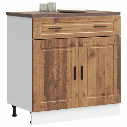 Keuken onderkast "Porto" bewerkt hout oud houtkleurig