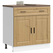 Keukenonderkast Porto 80x46x81.5 cm bewerkt hout eikenkleur