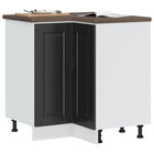 Keuken hoekonderkast Porto bewerkt hout zwart 75.5x75.5x81.5 cm