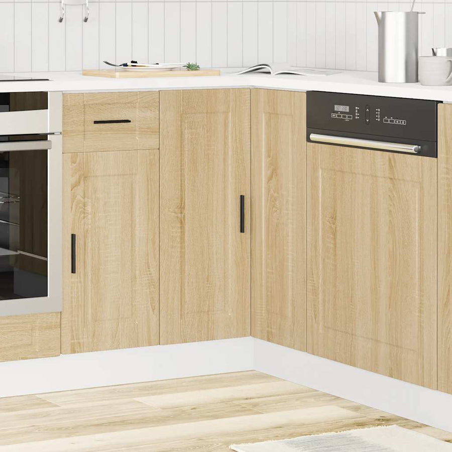 Keuken hoekonderkast "Porto" bewerkt hout sonoma eikenkleurig