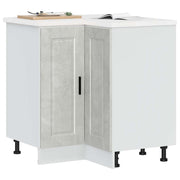 Keuken hoekonderkast Porto 75.5x75.5x81.5 cm betongrijs bewerkt hout