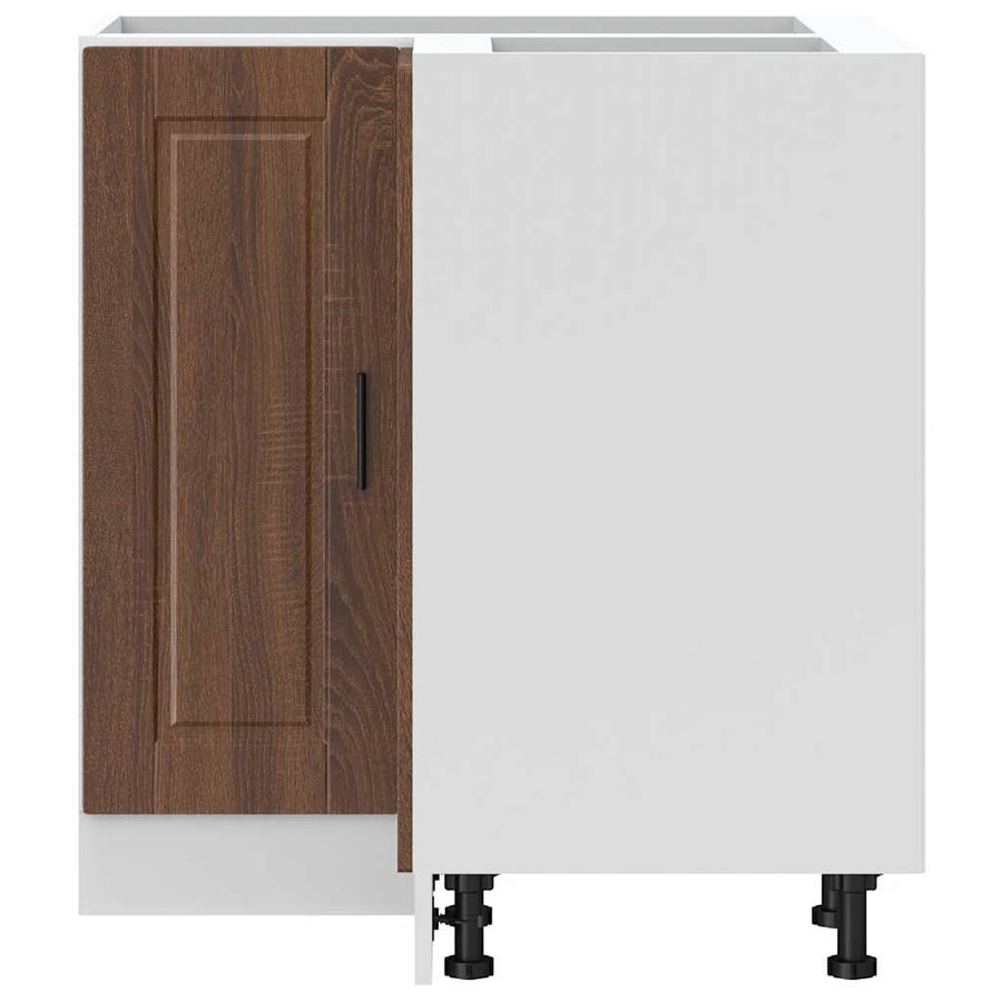 Keuken hoekonderkast "Porto" bewerkt hout bruin eikenkleur