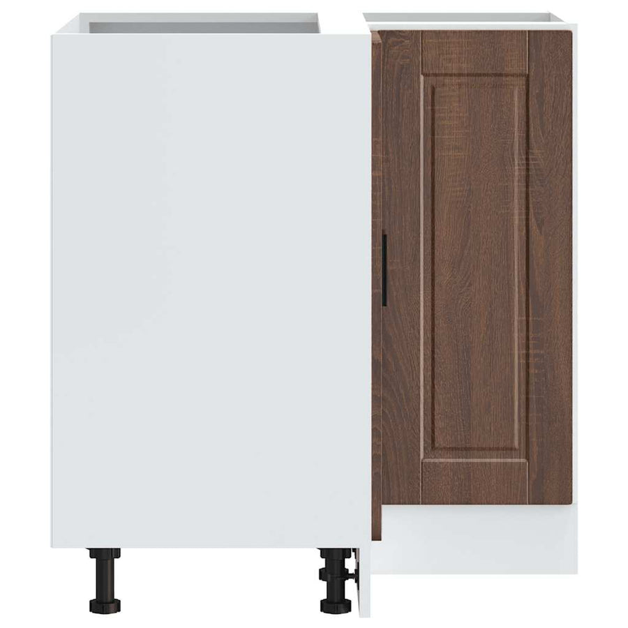 Keuken hoekonderkast "Porto" bewerkt hout bruin eikenkleur