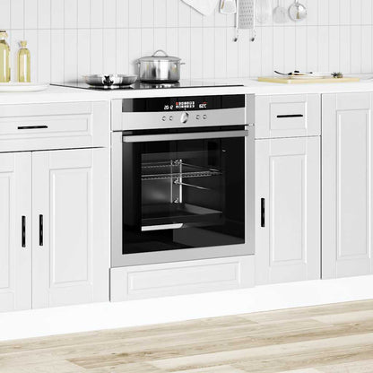 Ovenkast "Porto" bewerkt hout wit