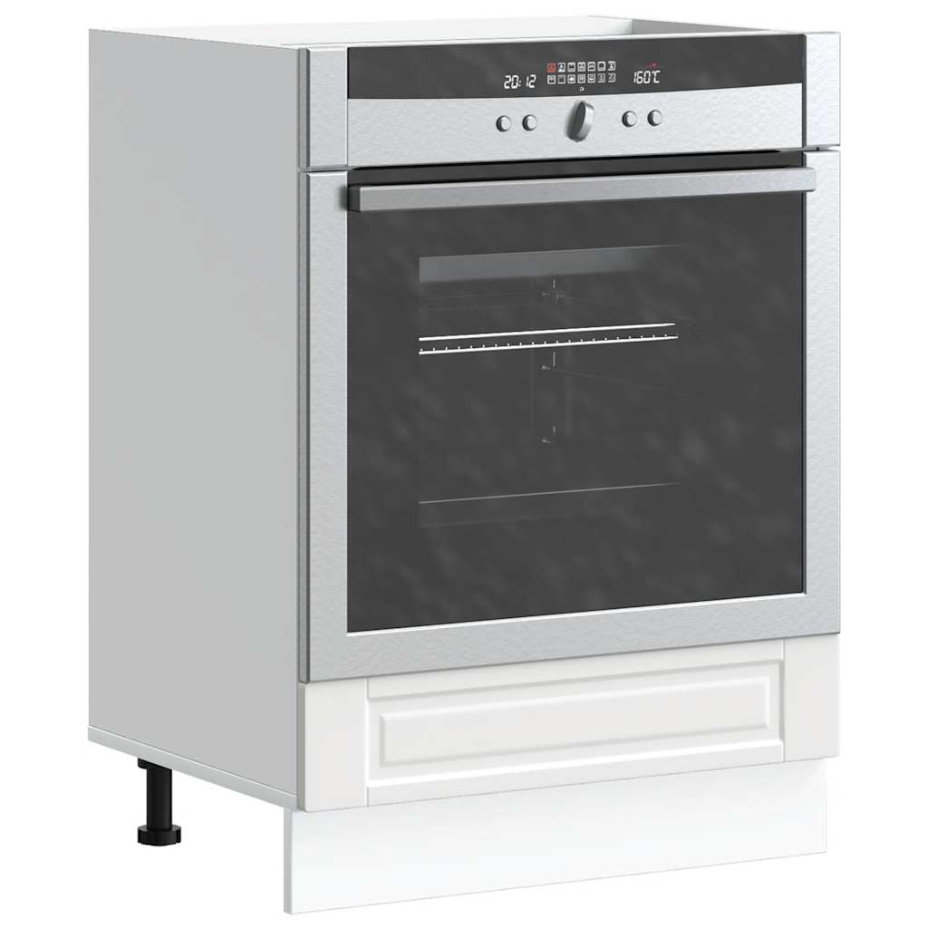Ovenkast "Porto" bewerkt hout wit