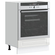 Ovenkast Porto bewerkt hout 60x46x81,5 cm hoogglans wit