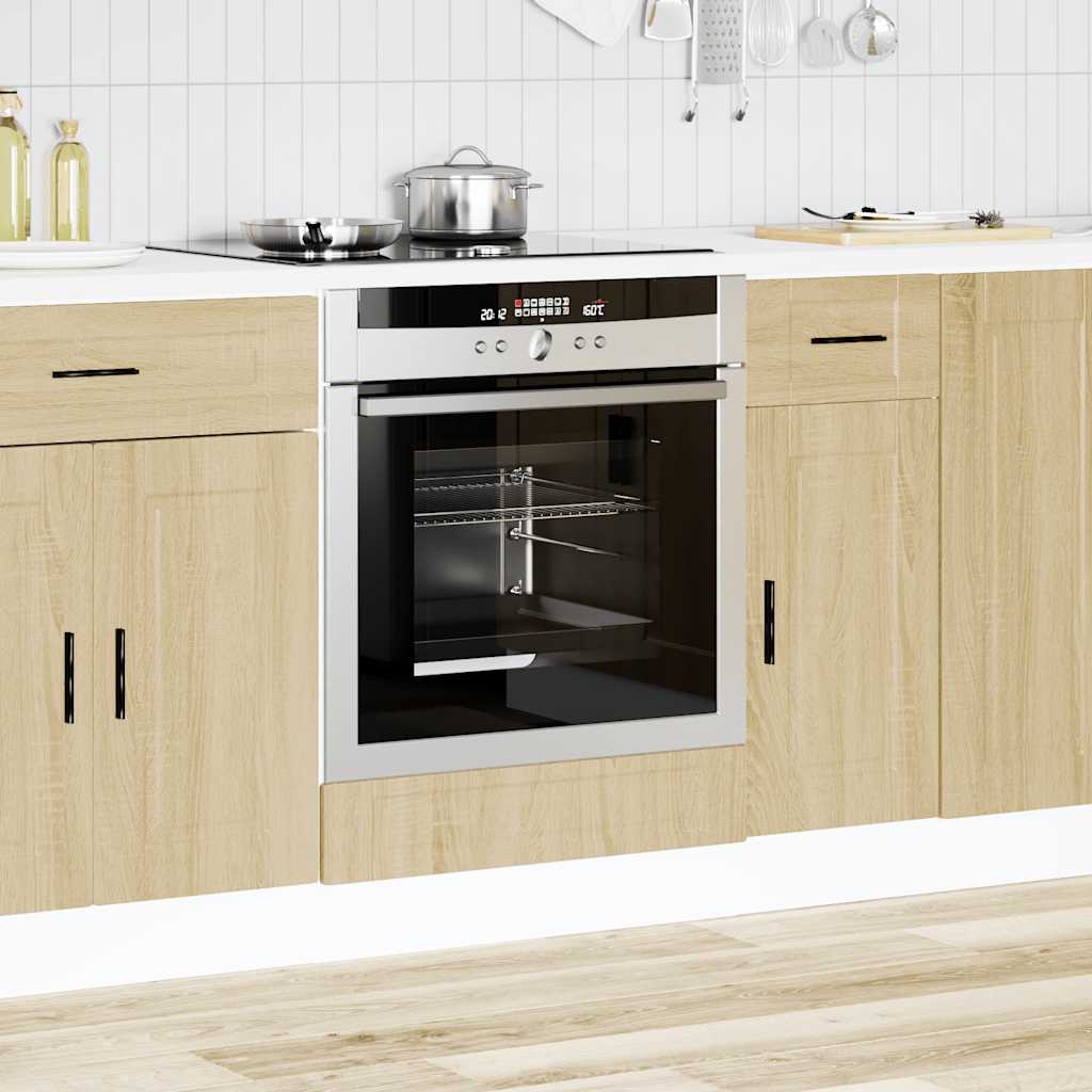 Ovenkast "Porto" bewerkt hout sonoma eikenkleurig