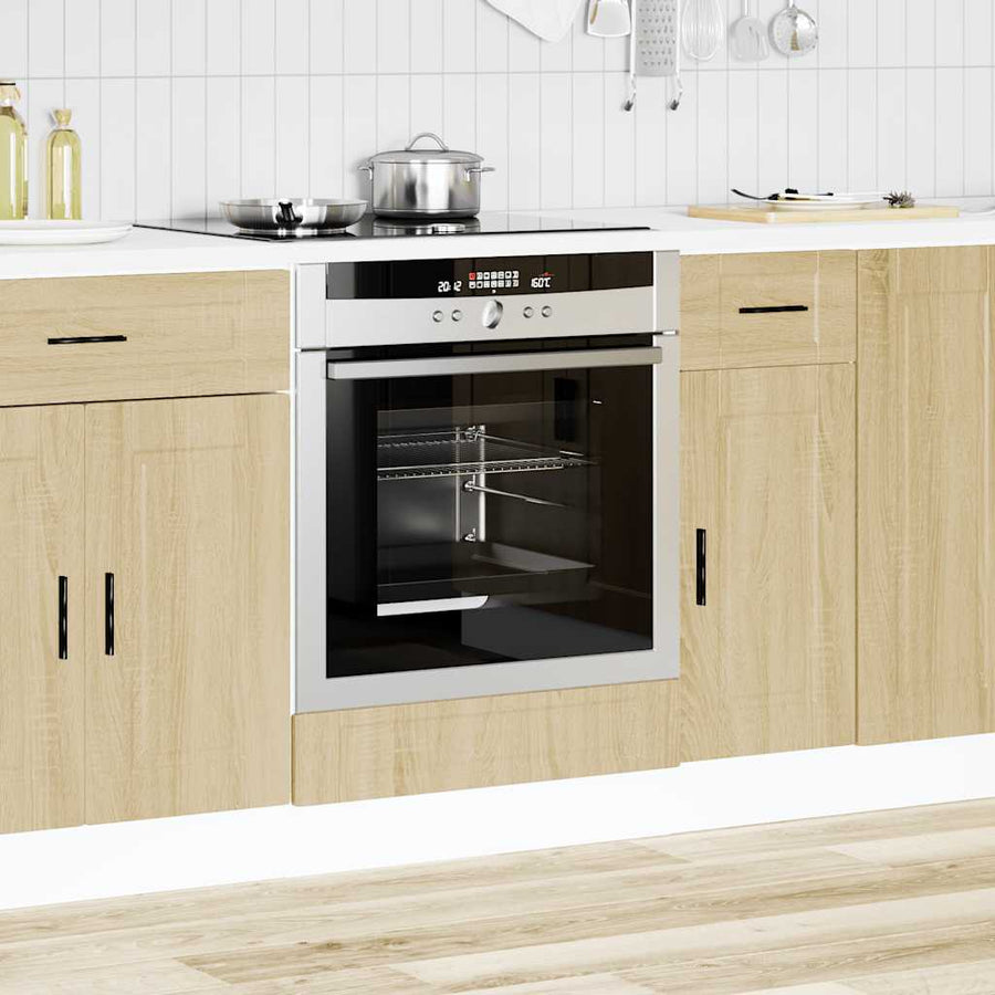 Ovenkast "Porto" bewerkt hout sonoma eikenkleurig