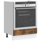 Ovenkast Porto 60x46x81.5 cm bewerkt hout gerookt eiken