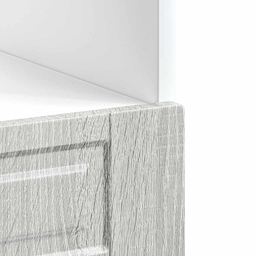 Ovenkast "Porto" bewerkt hout grijs sonoma eiken