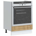 Ovenkast 60x46x81,5 cm bewerkt hout eikenkleur