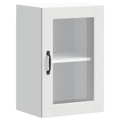 Keukenwandkast met glazen deur Porto wit