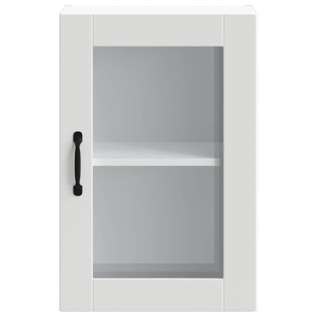 Keukenwandkast met glazen deur Porto wit