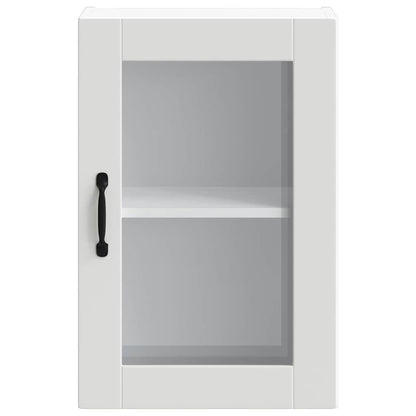 Keukenwandkast met glazen deur Porto wit
