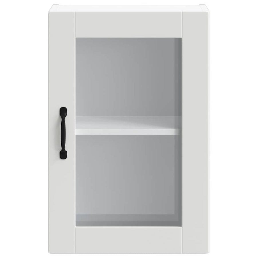 Keukenwandkast met glazen deur Porto wit