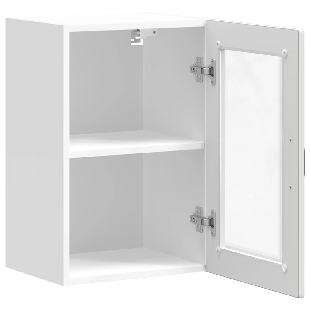 Keukenwandkast met glazen deur Porto wit