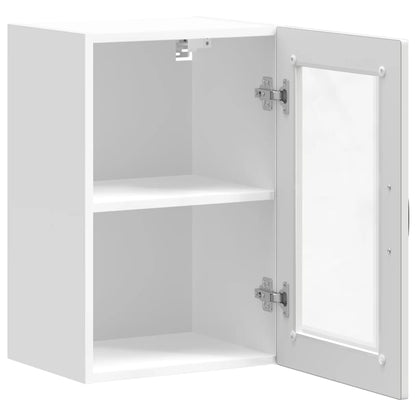 Keukenwandkast met glazen deur Porto wit
