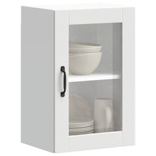 Keukenwandkast met glazen deur Porto wit