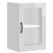 Keukenwandkast met glazen deur Porto hoogglans wit