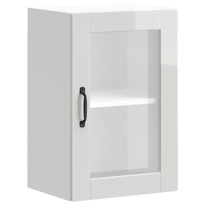 Keukenwandkast met glazen deur Porto hoogglans wit