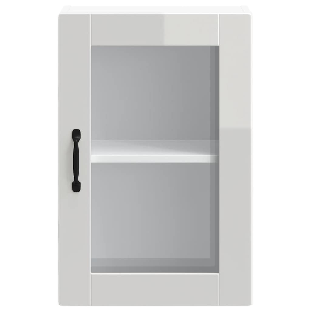 Keukenwandkast met glazen deur Porto hoogglans wit