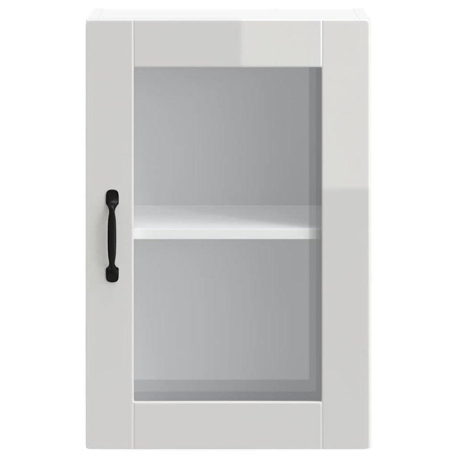 Keukenwandkast met glazen deur Porto hoogglans wit
