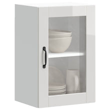 Keukenwandkast met glazen deur Porto hoogglans wit
