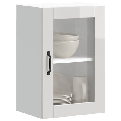 Keukenwandkast met glazen deur Porto hoogglans wit