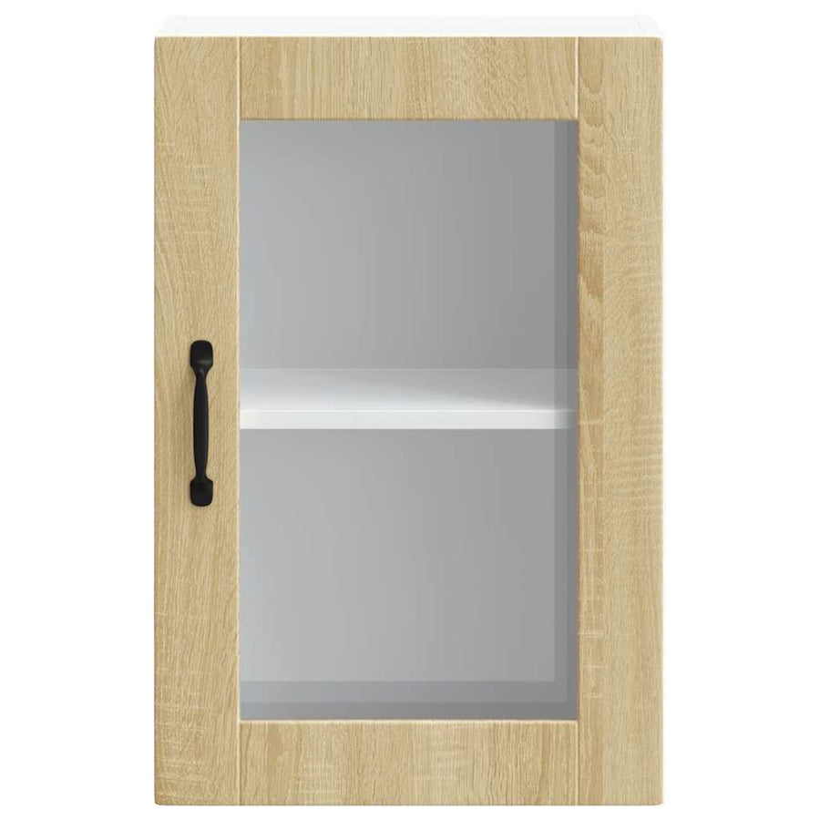 Keukenwandkast met glazen deur Porto sonoma eikenkleurig