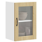 Kitchen wall cabinet with glass door Porto Sonoma oak color