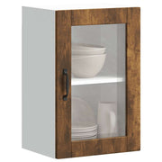 Keukenwandkast Porto 40x31x60 cm gerookt eiken glas