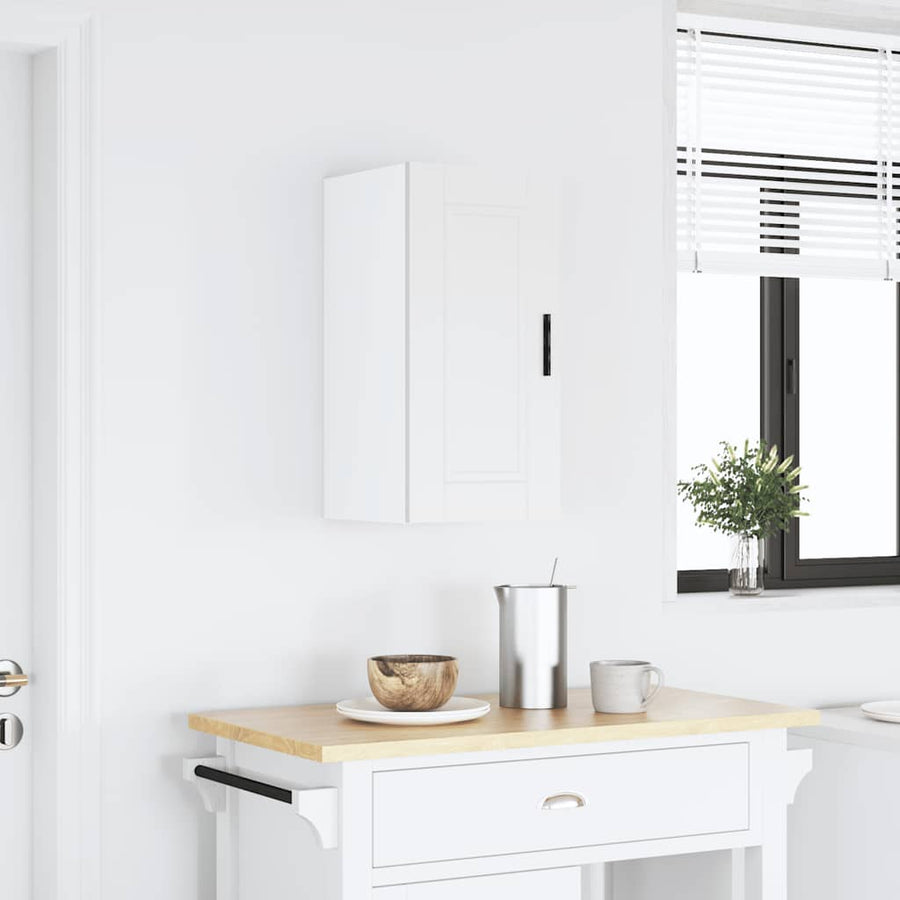 Keukenwandkast Porto bewerkt hout wit