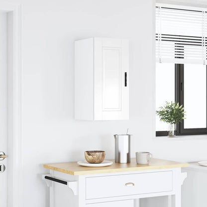 Keukenwandkast Porto bewerkt hout hoogglans wit