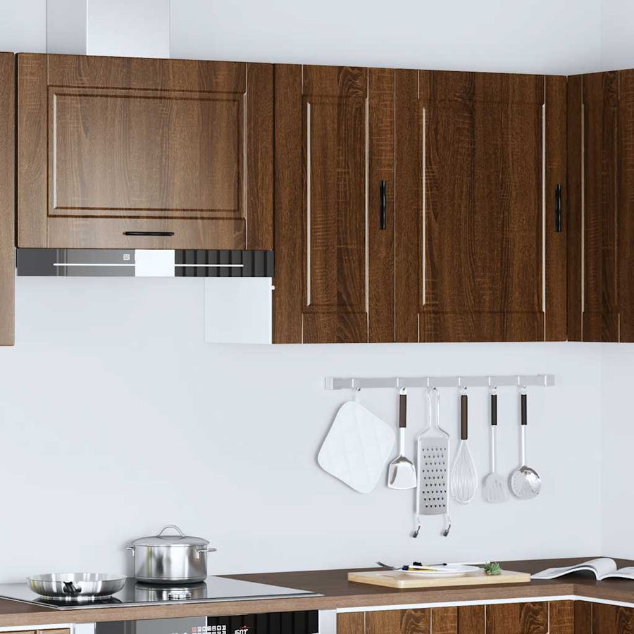 Keukenwandkast Porto bewerkt hout bruin eikenkleur