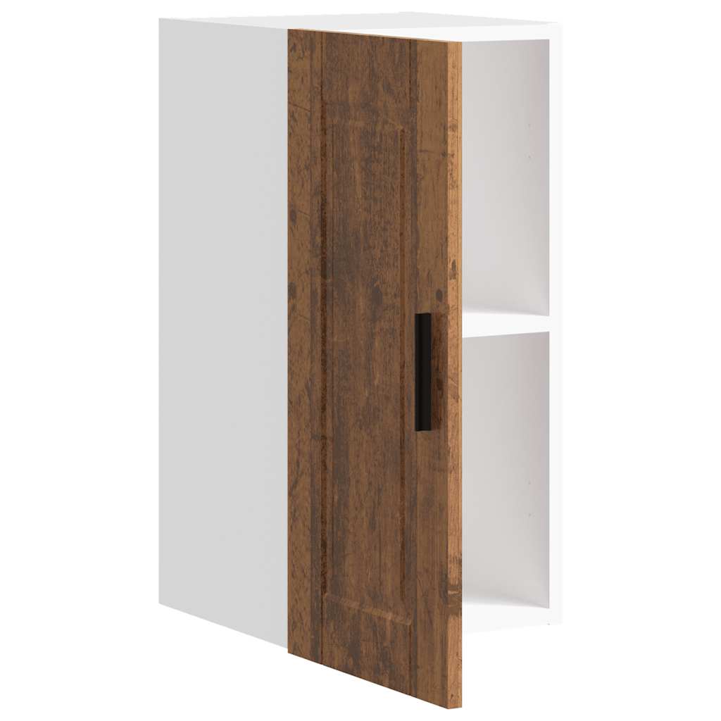 Keukenwandkast Porto bewerkt hout oud houtkleurig
