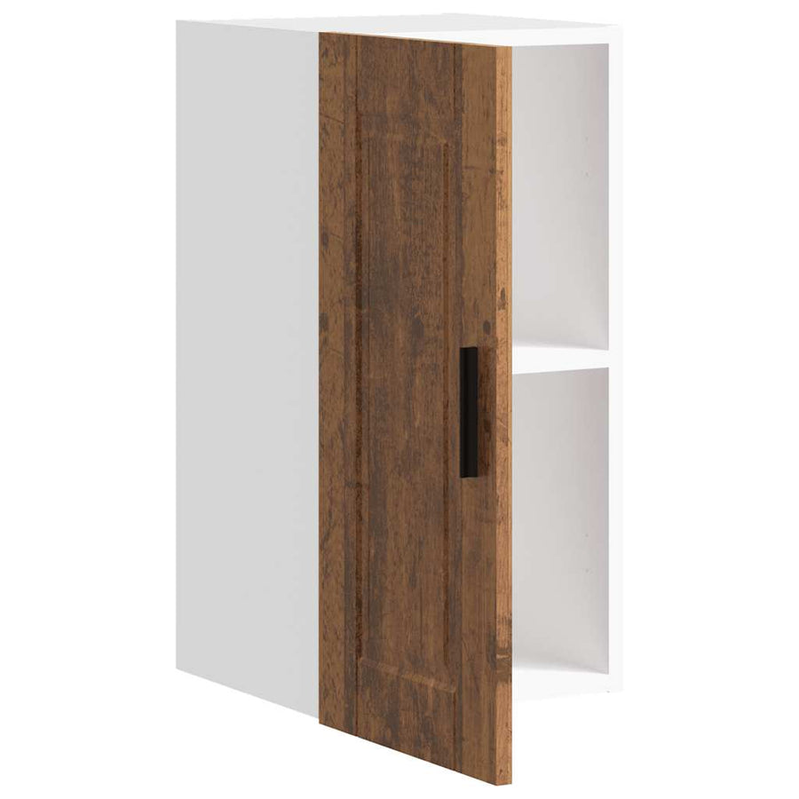 Keukenwandkast Porto bewerkt hout oud houtkleurig