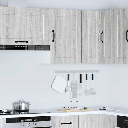 Keukenwandkast Porto bewerkt hout grijs sonoma eiken