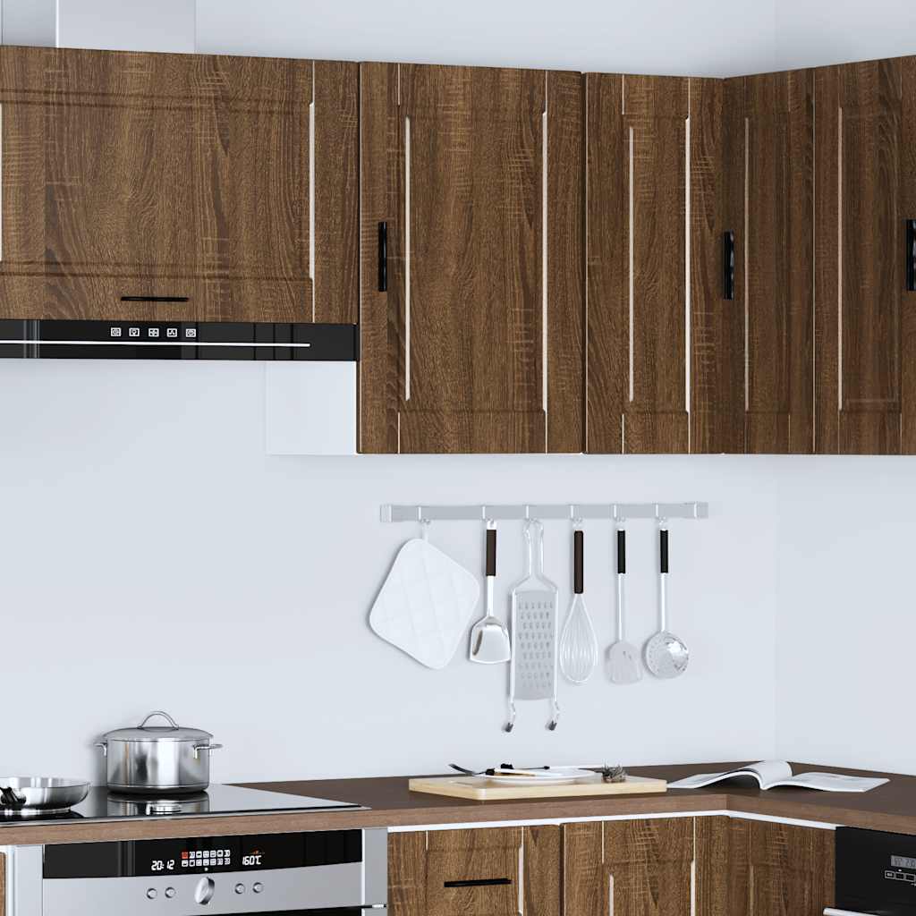 Keukenwandkast Porto bewerkt hout bruin eikenkleur