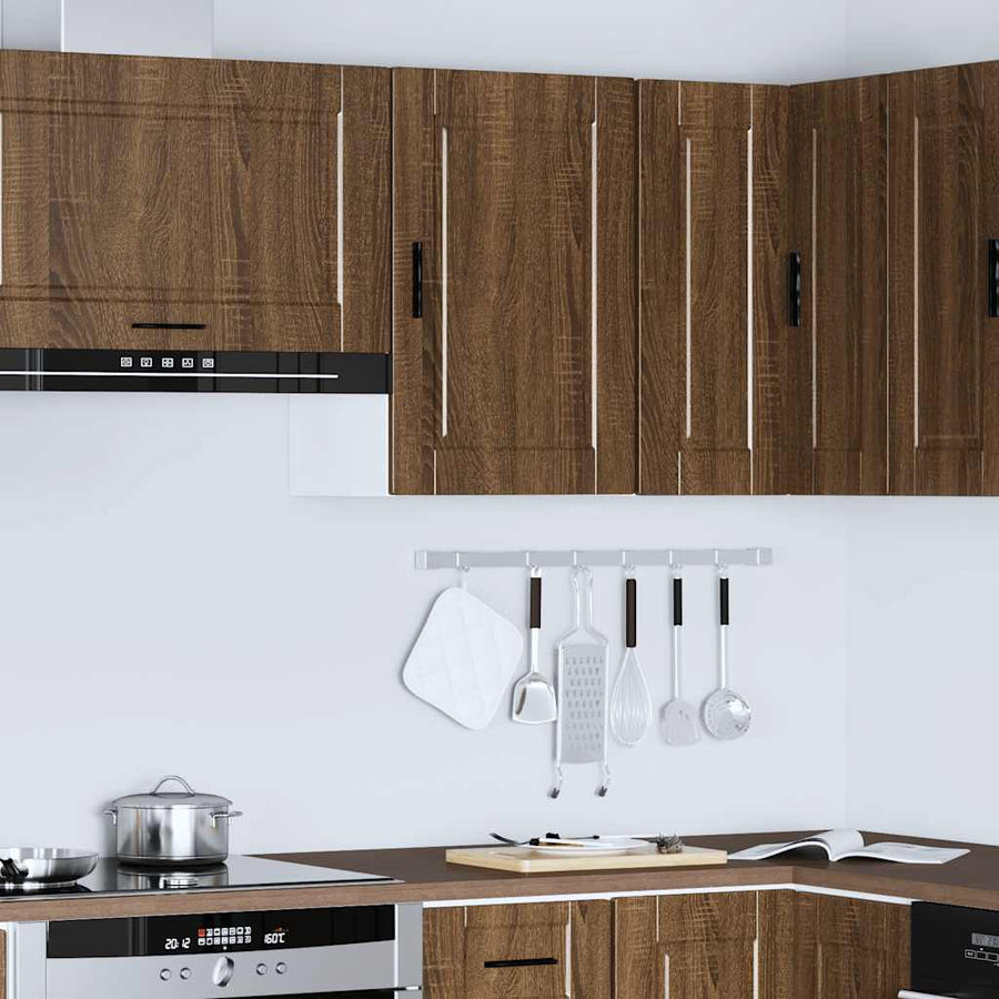 Keukenwandkast Porto bewerkt hout bruin eikenkleur