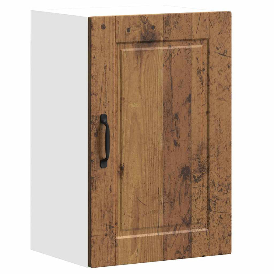 Keukenwandkast Porto bewerkt hout oud houtkleurig
