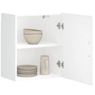 Keukenwandkasten 2 st Porto bewerkt hout wit 50x31x60 cm